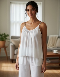 [FER828087BLA1] Pijama Solera + Pantalon Largo De Verano Algodon Ferz 828087